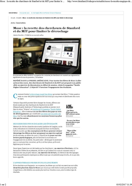 Fichier:EDUCPROS Mooc la recette des chercheurs de Stanford et du MIT pour limiter le décrochage.pdf